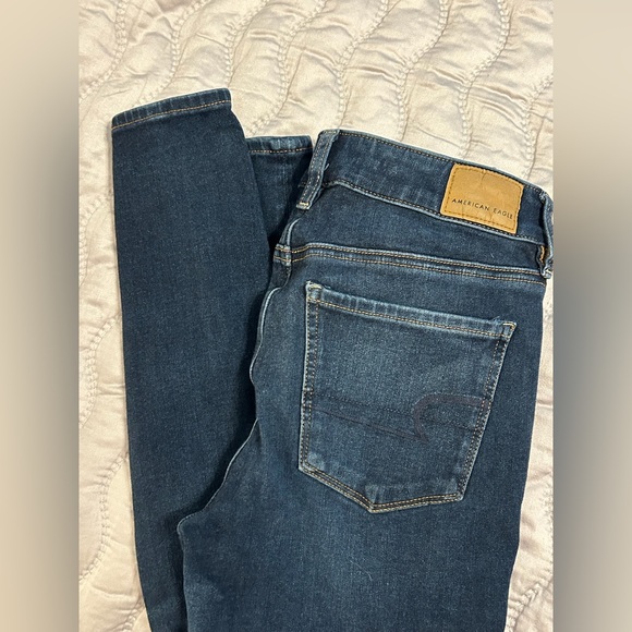 American Eagle Outfitters Women's Dark Wash Hi Rise Jeggings Jeans-size 2 - Picture 5 of 7